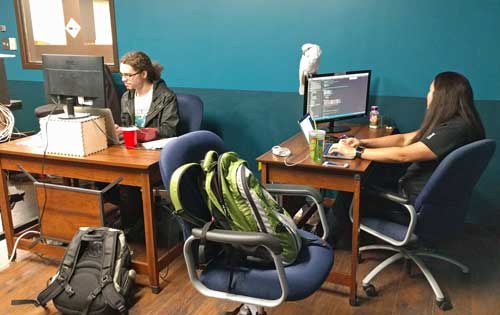 Jordan, Keysha, Krizia hard at work